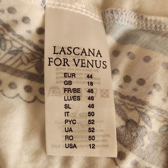 Lascana for Venus blue white spaghetti strap beachy dress NWT women's size 12 - Picture 7 of 8